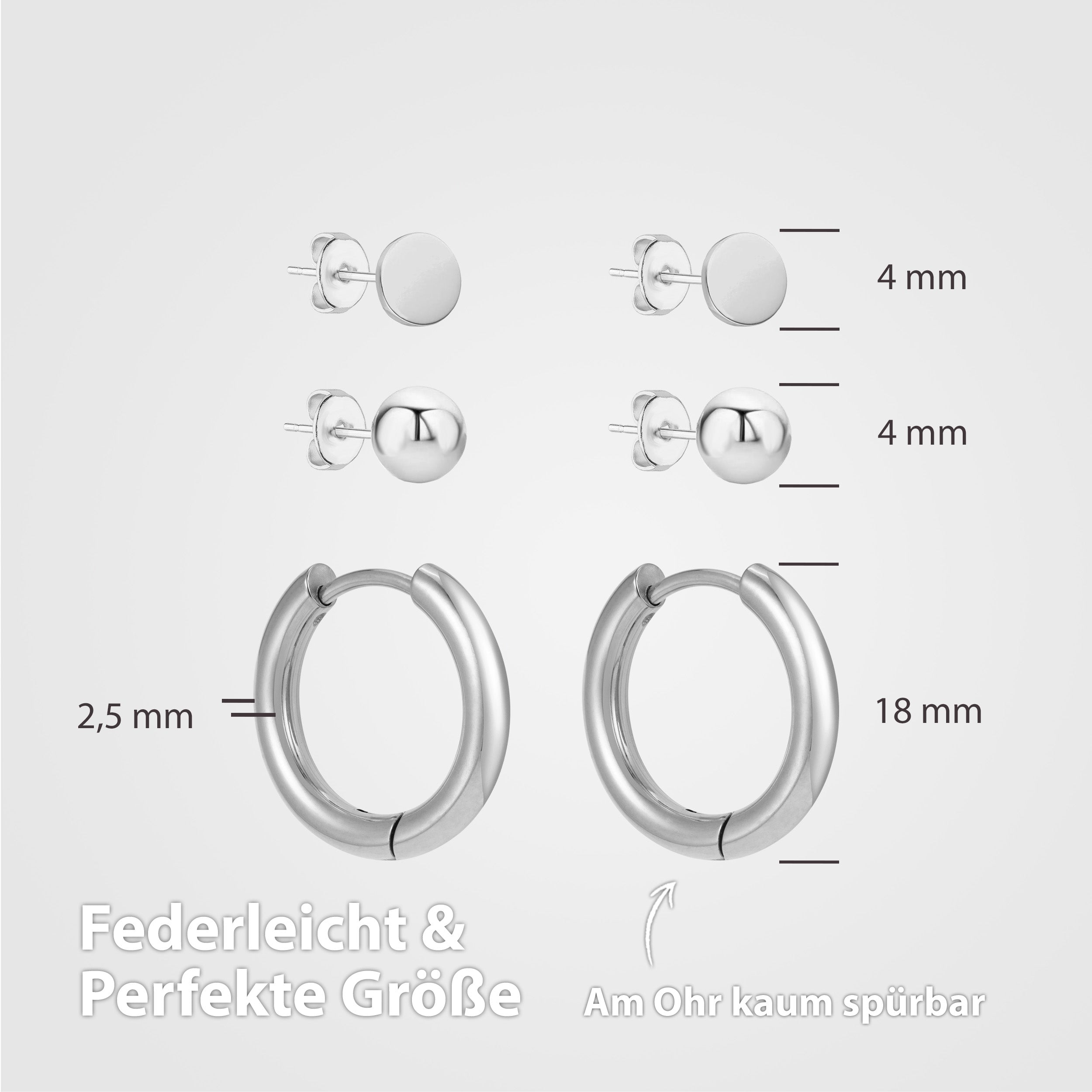 BonnyBalance Ohrstecker Set Silber