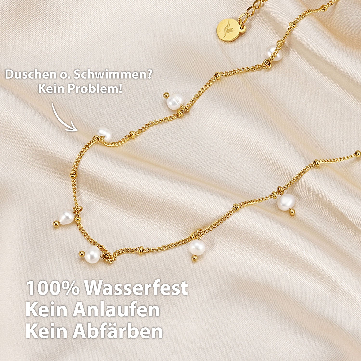 Perlen Halskette Gold
