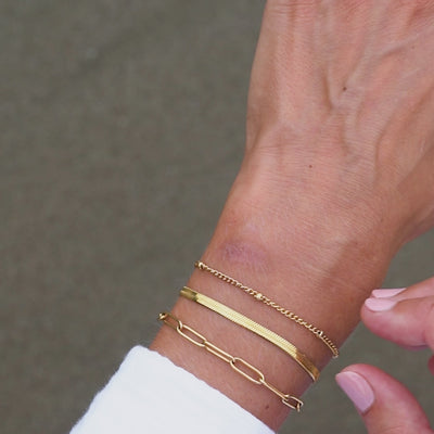 Armband Set Damen Rosegold Set Wasserfest Edelstahl