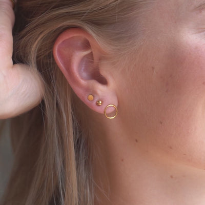 ohrringe set damen edelstahl gold