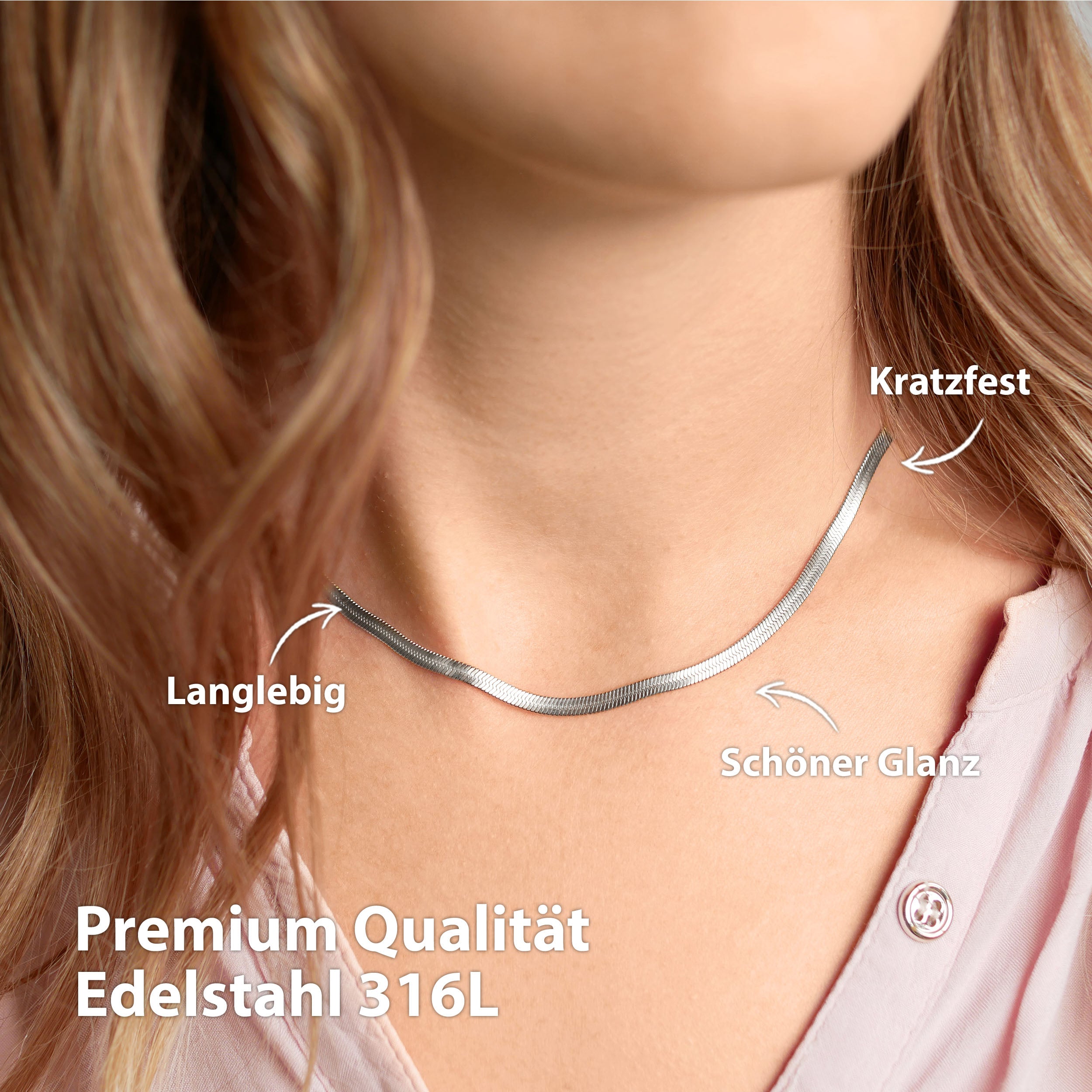 schlangenkette silber damen