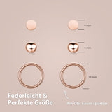 BonnyClassic Ohrringe Set Kreis Kugel Plättchen Rose - BONNYBIRD