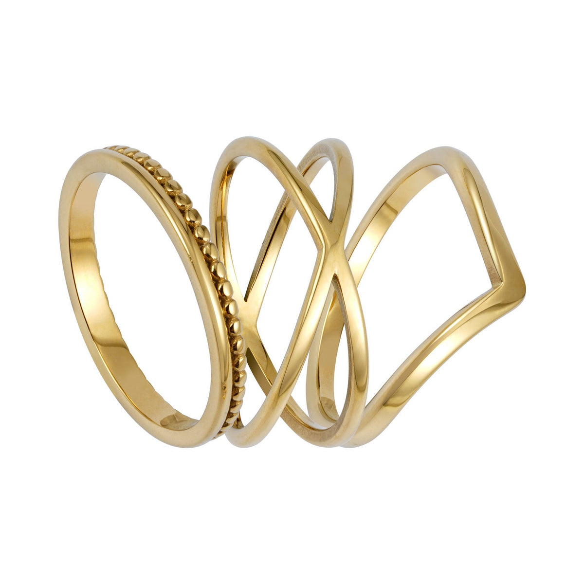 Wunderbar Ringe Set Gold Bild
