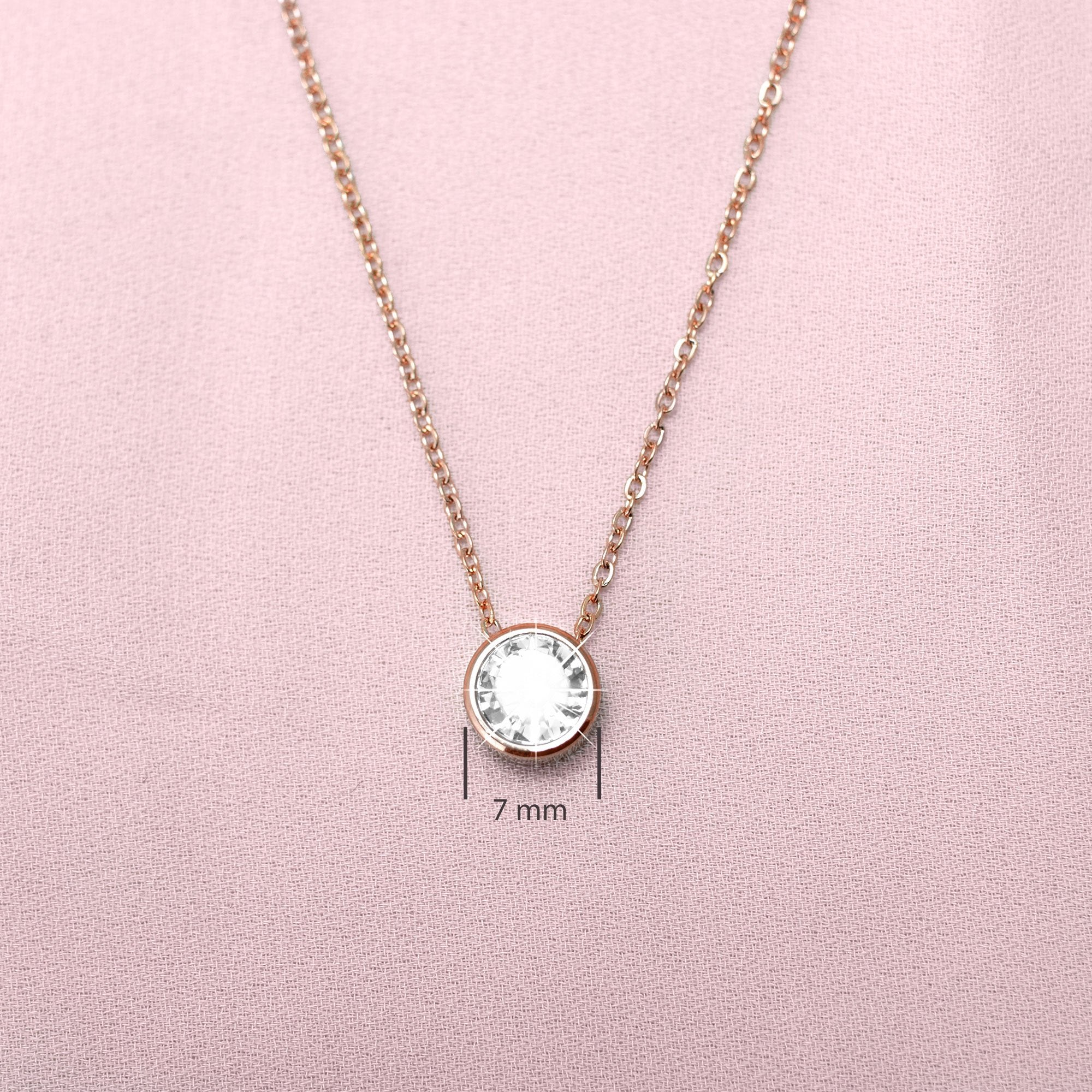 BonnyCrystal Steinkette mit weißem Kristall Rose - BONNYBIRD