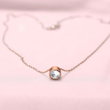 BonnyCrystal Steinkette mit weißem Kristall Rose - BONNYBIRD