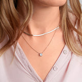 BonnyCrystal Steinkette mit weißem Kristall Rose - BONNYBIRD