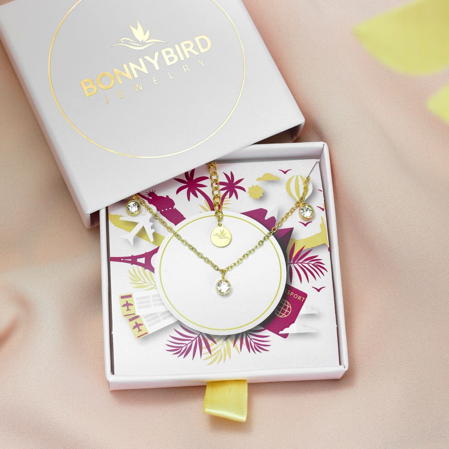 BonnyDiamonds Kette mit 8 Steinen Gold - BONNYBIRD