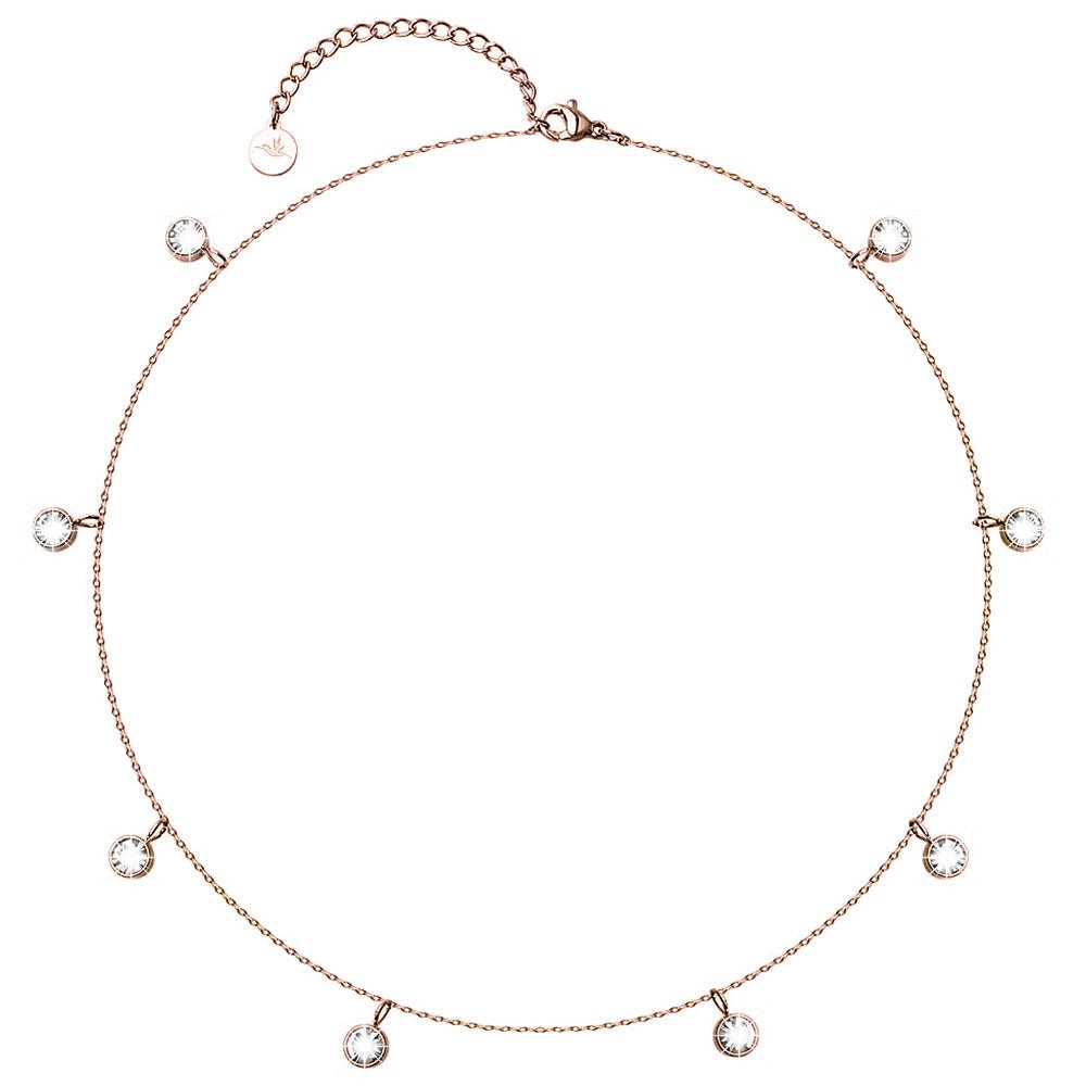 BonnyDiamonds Kette mit 8 Steinen Rose - BONNYBIRD