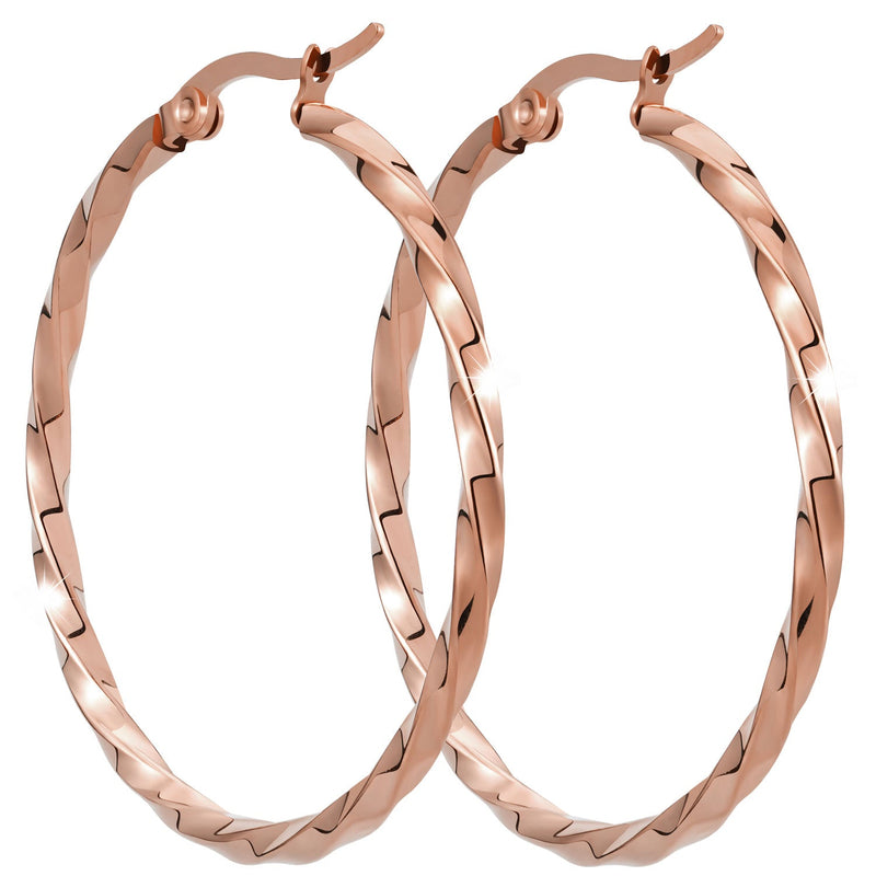 BonnyFly Creolen Groß Rosegold