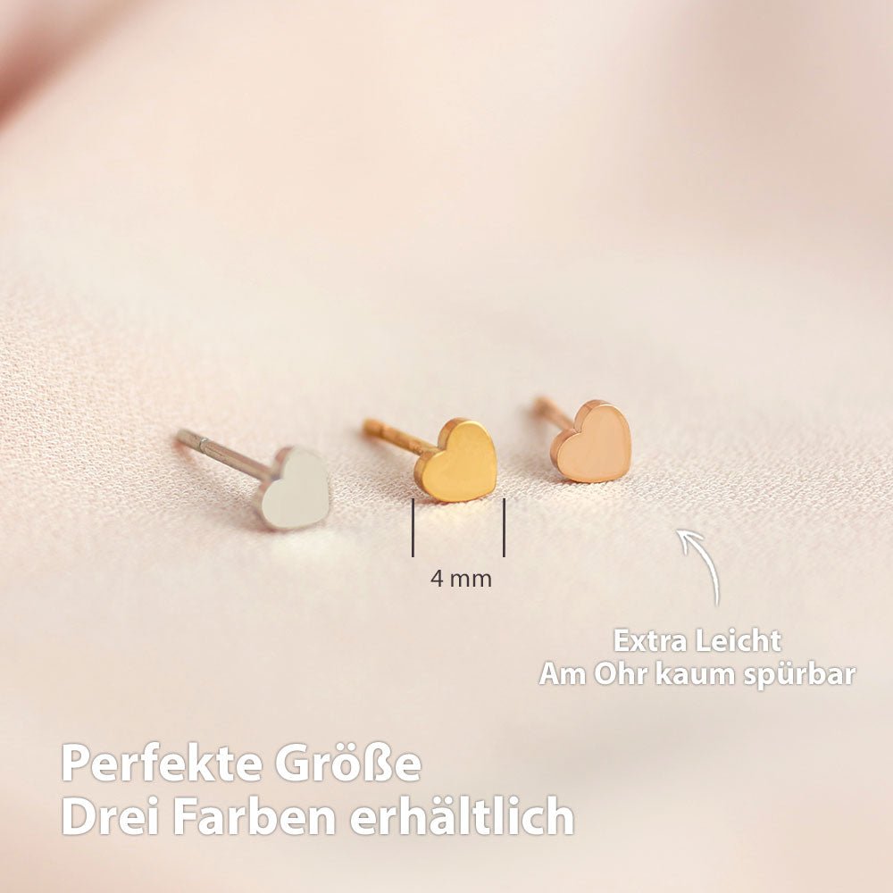 BonnyHearts Herz Ohrringe Rose - BONNYBIRD