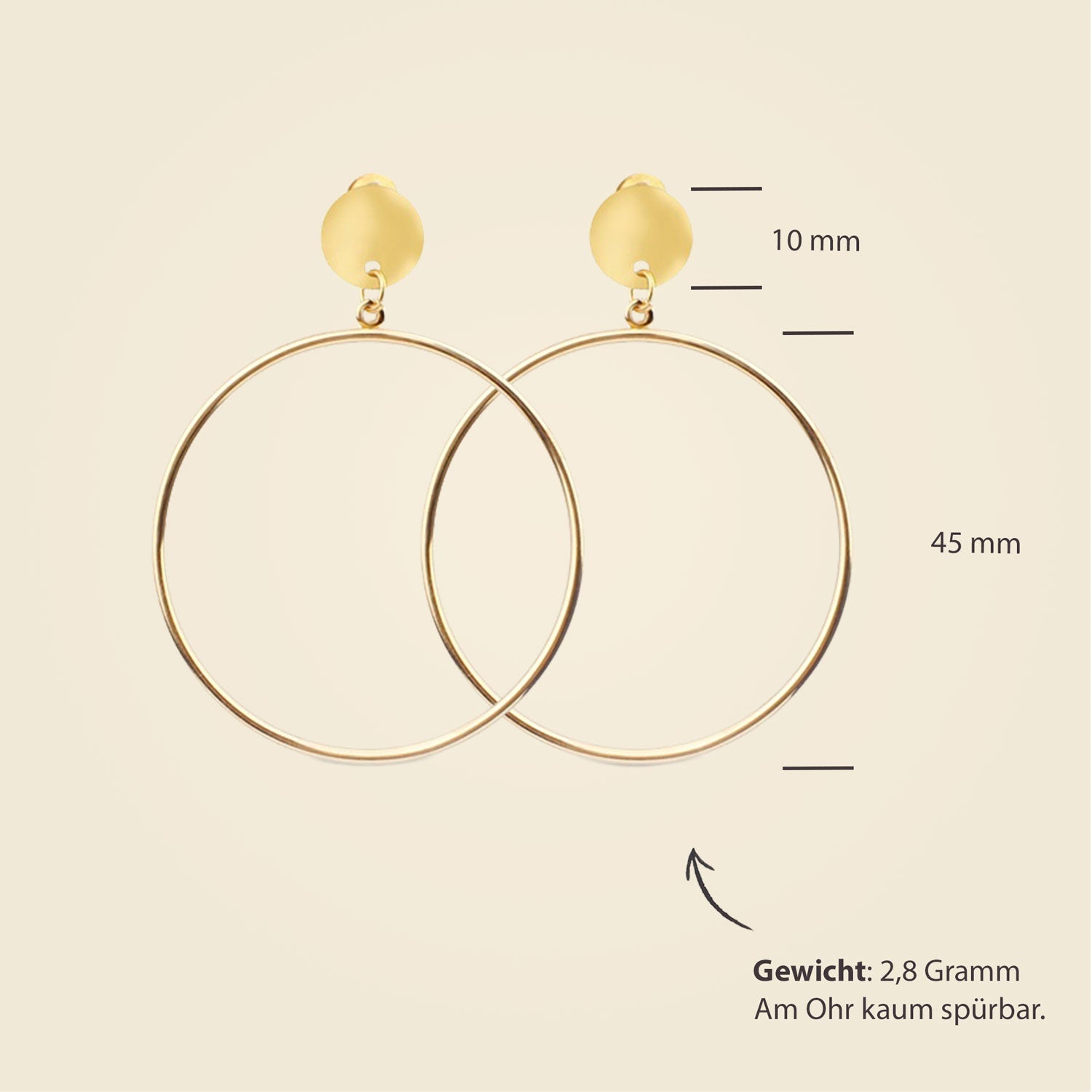 BonnyHoop Ohrringe Gold - BONNYBIRD