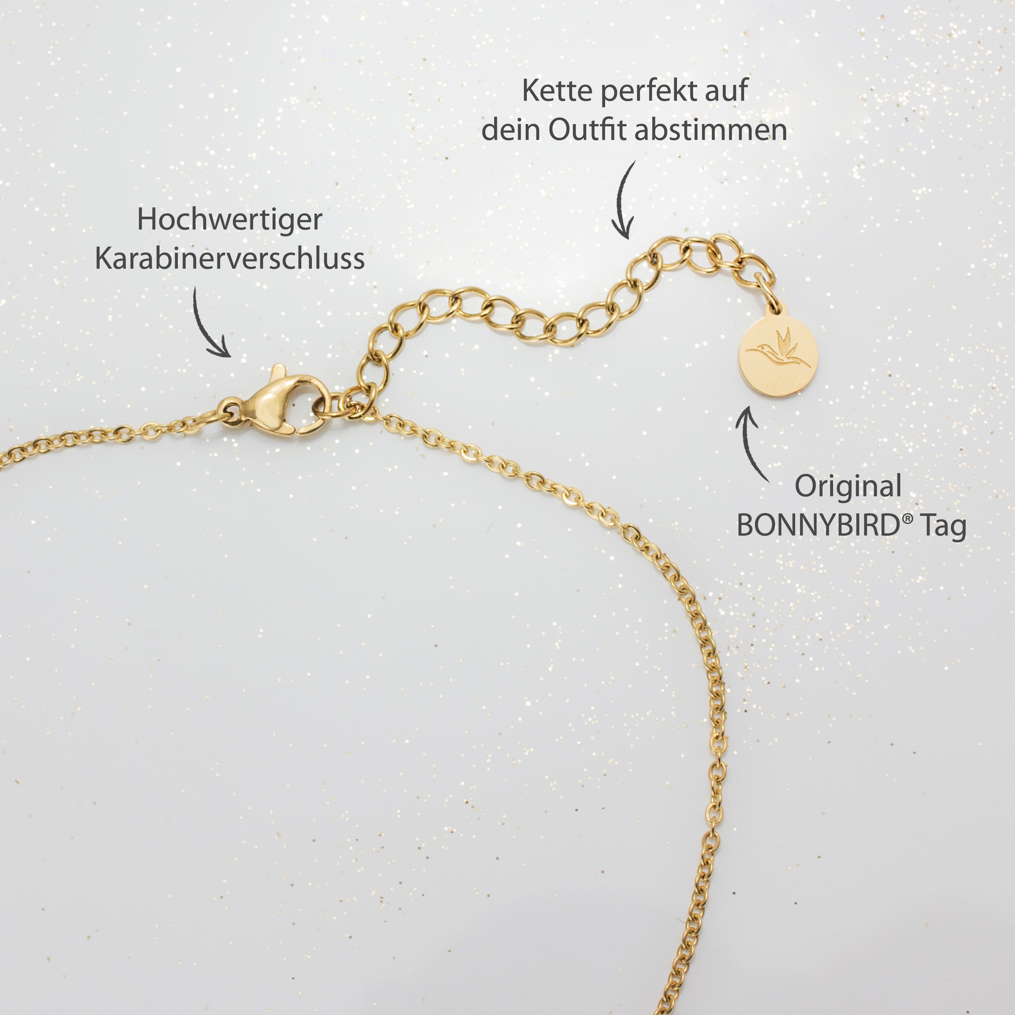 BonnyMoonbase Kette mit Platte Gold - BONNYBIRD