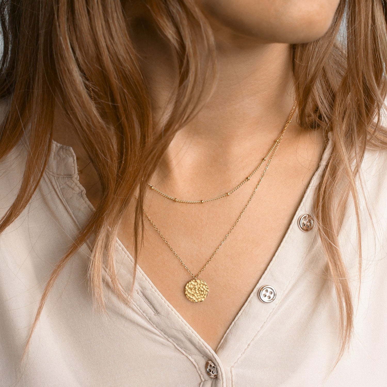 BonnyMoonbase Kette mit Platte Gold - BONNYBIRD