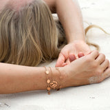 Armband Weltkugel Rosegold
