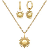 Bundle: BonnySun Kette + Ohrringe Sonne Gold - BONNYBIRD